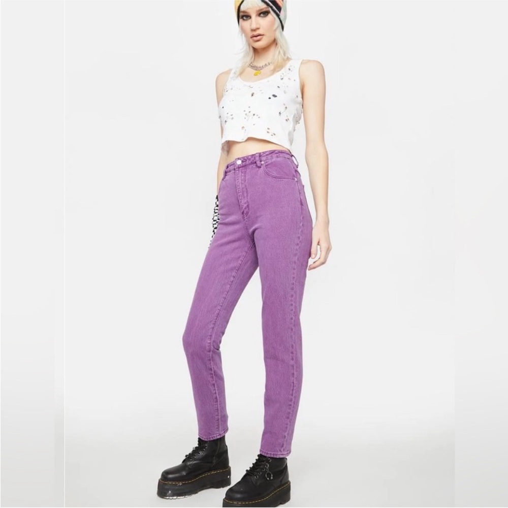 ROLLAS Dusters Grape/ Purple High-Waisted Jeans Size 27